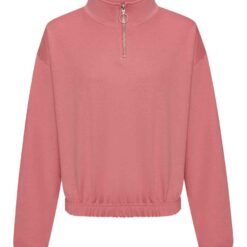 AWDis Ladies Cropped 1/4 Zip Sweatshirt