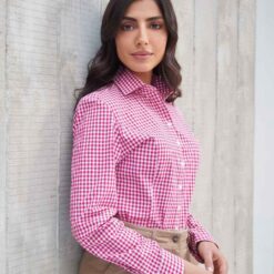 Brook Taverner Ladies Kansas Gingham Long Sleeve Shirt
