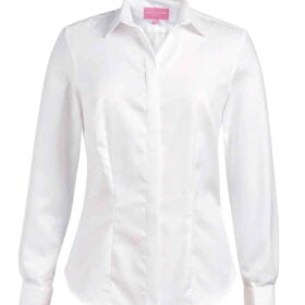 Brook Taverner Ladies Villeta Long Sleeve Herringbone Shirt