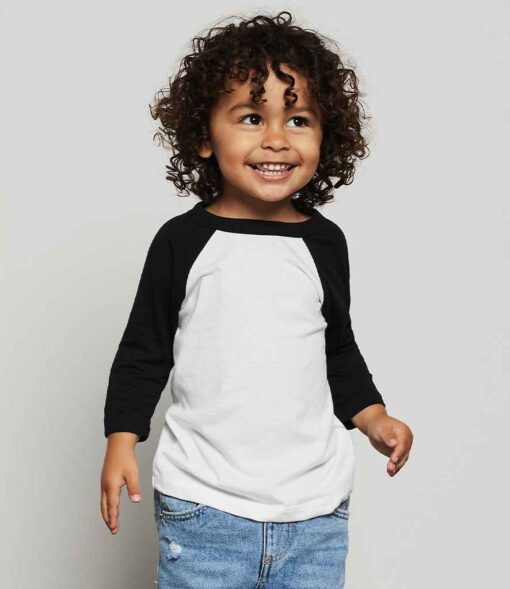 Canvas Toddler 3/4 Sleeve Baseball T-Shirt