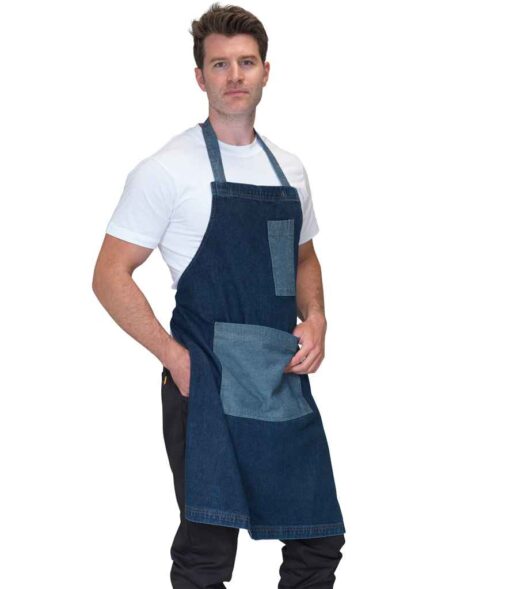 Dennys Heavyweight Denim Pocket Bib Apron