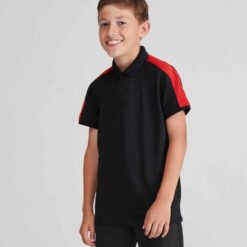Finden and Hales Kids Contrast Panel Piqué Polo Shirt