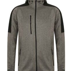 Finden + Hales Active Soft Shell Jacket - Dark Grey Marl/Black, XXL