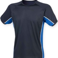 Finden + Hales Performance Panel T-Shirt - Navy/Royal Blue/White, 3XL