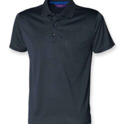 Henbury Coolplus® Textured Stripe Piqué Polo Shirt