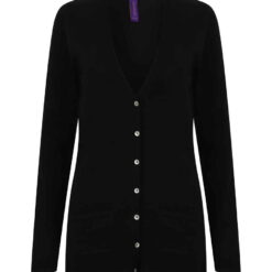Henbury Ladies Cotton Acrylic V Neck Cardigan
