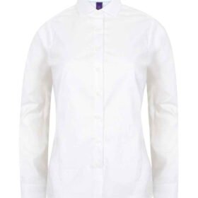 Henbury Ladies Long Sleeve Stretch Poplin Shirt