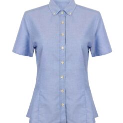 Henbury Ladies Modern Short Sleeve Regular Fit Oxford Shirt