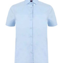 Henbury Ladies Short Sleeve Stretch Poplin Shirt