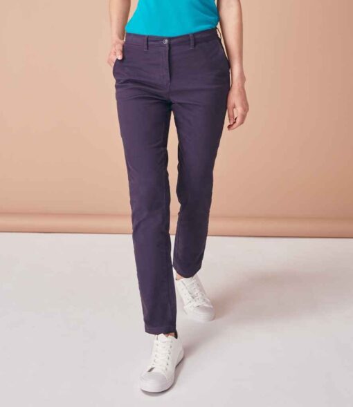 Henbury Ladies Stretch Chino Trousers