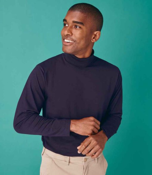 Henbury Long Sleeve Roll Neck Top