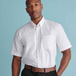 Henbury Short Sleeve Classic Oxford Shirt