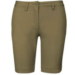 Kariban Ladies Chino Bermuda Shorts - Light Khaki, 18=44