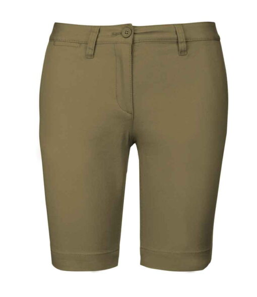 Kariban Ladies Chino Bermuda Shorts - Light Khaki, 18=44