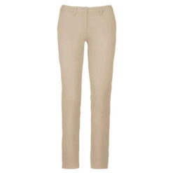 Kariban Ladies Chino Trousers - Beige, 18=44