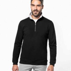 Kariban Trucker Zip Neck Sweatshirt