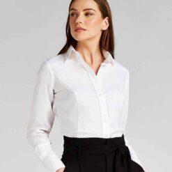 Kustom Kit Ladies Long Sleeve Tailored City Business Shirt
