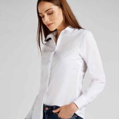 Kustom Kit Ladies Long Sleeve Tailored Poplin Shirt