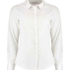 Kustom Kit Ladies Long Sleeve Tailored Poplin Shirt