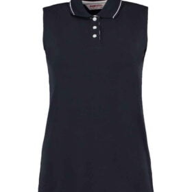 Kustom Kit Ladies Proactive Sleeveless Cotton Piqué Polo Shirt
