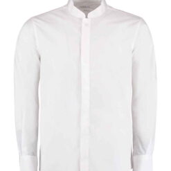 Kustom Kit Long Sleeve Tailored Mandarin Collar Shirt