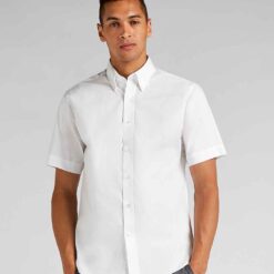 Kustom Kit Premium Short Sleeve Tailored Oxford Shirt