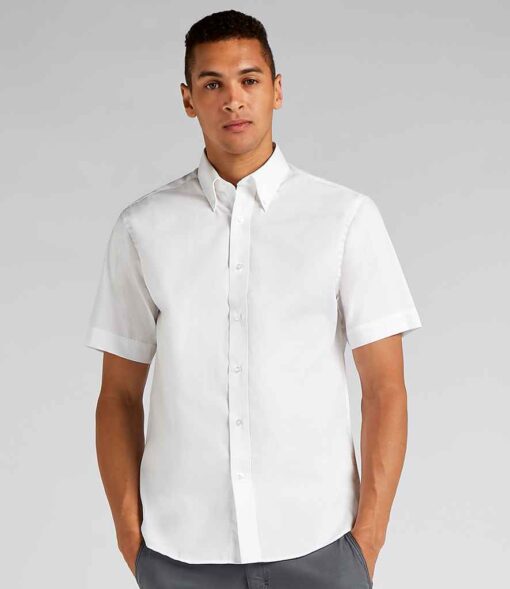 Kustom Kit Premium Short Sleeve Tailored Oxford Shirt