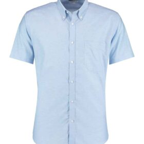 Kustom Kit Short Sleeve Slim Fit Oxford Shirt