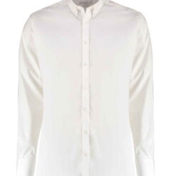 Kustom Kit Slim Fit Stretch Long Sleeve Oxford Shirt