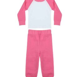 Larkwood Baby/Toddler Pyjamas - Candyfloss Pink/White, 3-4