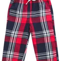 Larkwood Baby/Toddler Tartan Lounge Pants - Red/Navy, 3-4