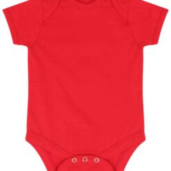 Larkwood Essential Short Sleeve Baby Bodysuit - Red, 12-18