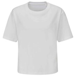 Mantis Ladies Cropped Heavy T-Shirt - White, XL