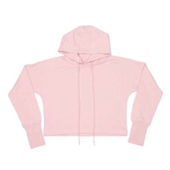 Mantis Ladies Cropped Hoodie - Soft Pink, XL