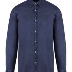Native Spirit Washed Long Sleeve Shirt - Washed Navy, 3XL