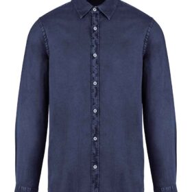 Native Spirit Washed Long Sleeve Shirt - Washed Navy, 3XL