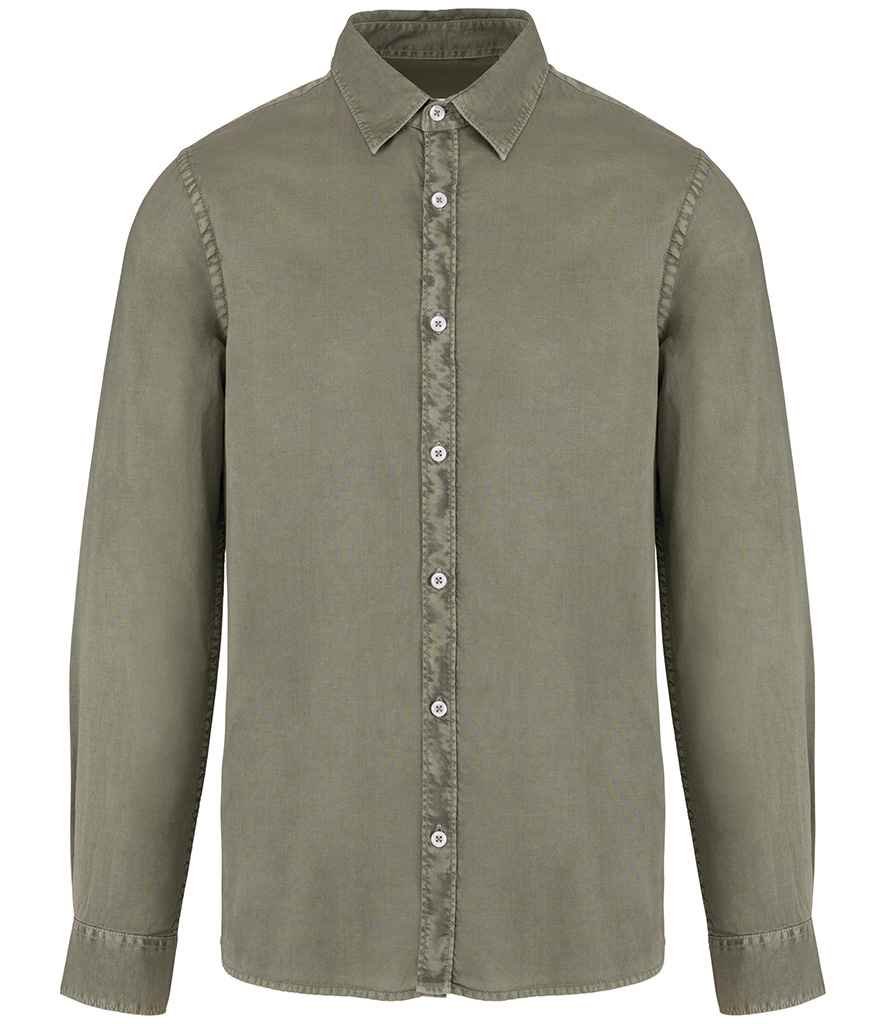Native Spirit Washed Long Sleeve Shirt - Washed Pale Khaki, 3XL