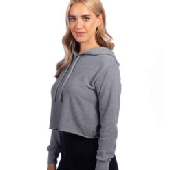 Next Level Apparel Ladies Laguna Cropped Raw Edge Hoodie
