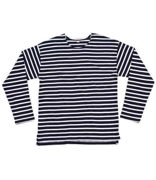 One By Mantis Unisex Long Sleeve Breton Stripe T-Shirt
