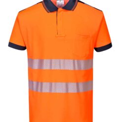 Portwest PW3 Hi-Vis Polo Shirt - Orange/Black, 3XL