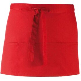 Premier 'Colours' 3 Pocket Apron - Red