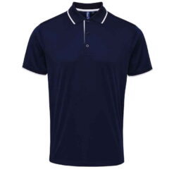 Premier Contrast Coolchecker® Piqué Polo Shirt - Navy/White, 4XL