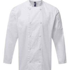Premier Coolchecker® Long Sleeve Chef's Jacket - White, 4XL