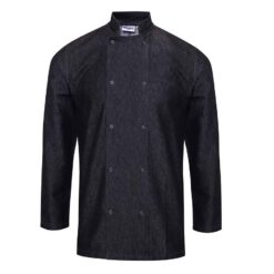 Premier Denim Chef's Jacket - Black Denim, 3XL