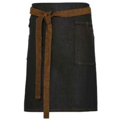 Premier Division Waist Apron - Black/Tan Denim