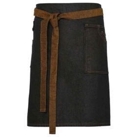 Premier Division Waist Apron - Black/Tan Denim