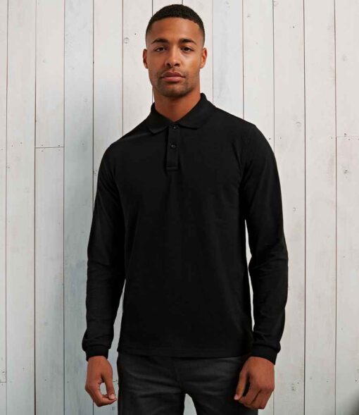 Premier Essential Unisex Long Sleeve Polo Shirt