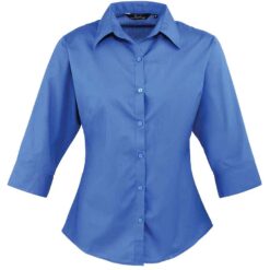 Premier Ladies 3/4 Sleeve Poplin Blouse