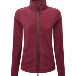 Premier Ladies Artisan Fleece Jacket - Burgundy/Brown, 3XL