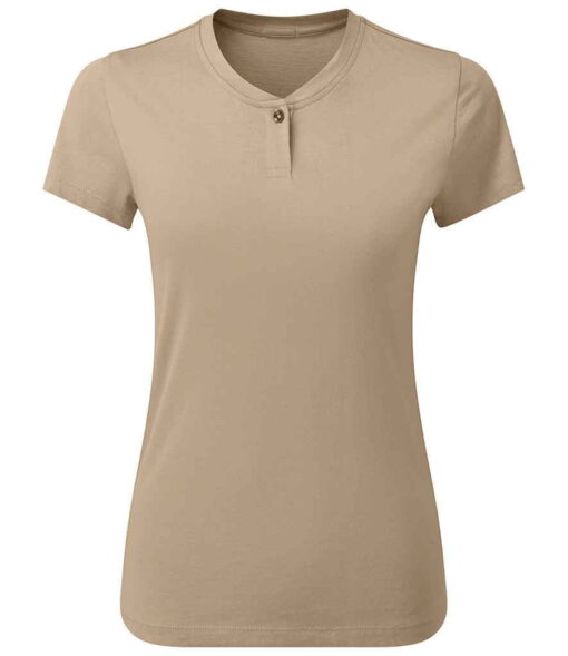 Premier Ladies Cotton Rich Comis T-Shirt - Khaki, XXL